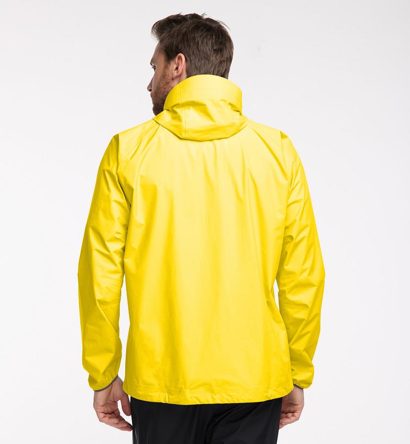 Haglöfs Mens L.I.M Waterproof Jacket Yellow New Zealand 90643CFDL